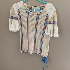 Free People Crochet Knit Top